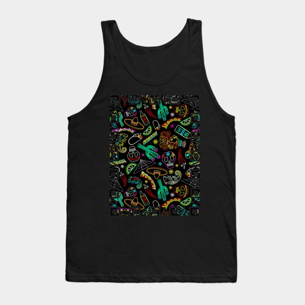 Mexico Fiesta Tank Top by BluedarkArt